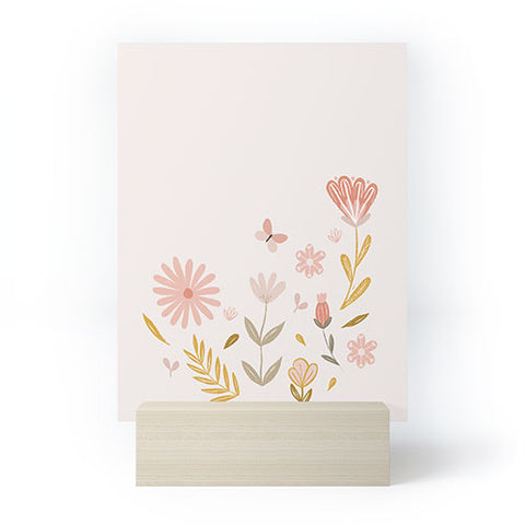 Menina Lisboa Pastel Spring Wildflowers Mini Art Print