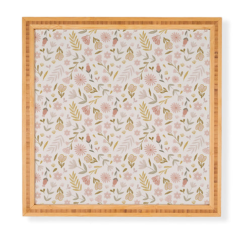 Menina Lisboa Pastel Spring Wildflowers Framed Wall Art