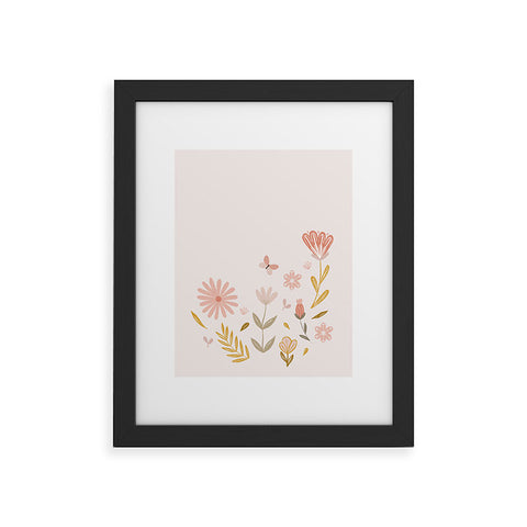 Menina Lisboa Pastel Spring Wildflowers Framed Art Print