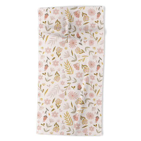 Menina Lisboa Pastel Spring Wildflowers Beach Towel