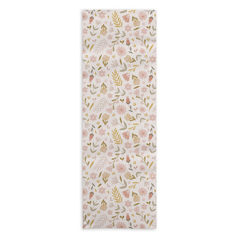 Menina Lisboa Pastel Spring Wildflowers Yoga Towel