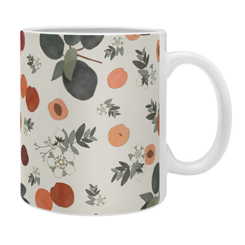 Menina Lisboa Peaches White Flowers Coffee Mug