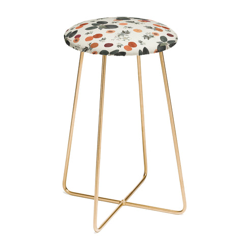 Menina Lisboa Peaches White Flowers Counter Stool