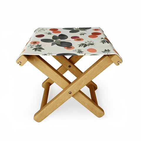 Menina Lisboa Peaches White Flowers Folding Stool