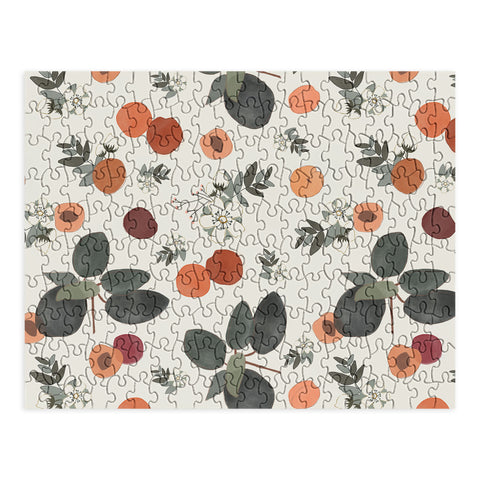 Menina Lisboa Peaches White Flowers Puzzle