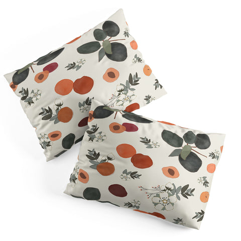 Menina Lisboa Peaches White Flowers Pillow Shams
