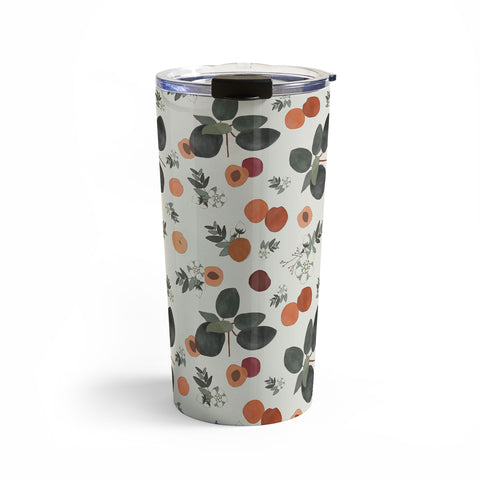 Menina Lisboa Peaches White Flowers Travel Mug