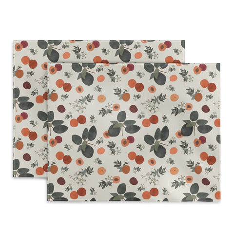 Menina Lisboa Peaches White Flowers Placemat