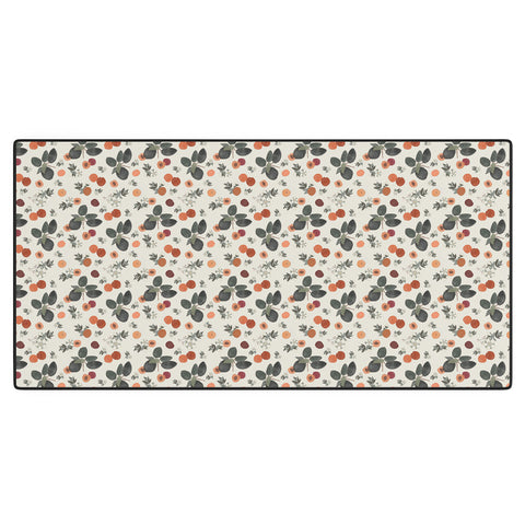 Menina Lisboa Peaches White Flowers Desk Mat