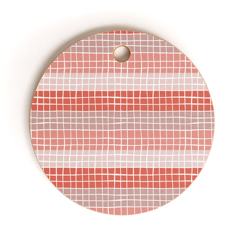 Menina Lisboa Pink Color Block Cutting Board Round