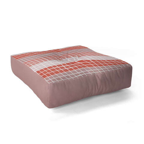 Menina Lisboa Pink Color Block Floor Pillow Square