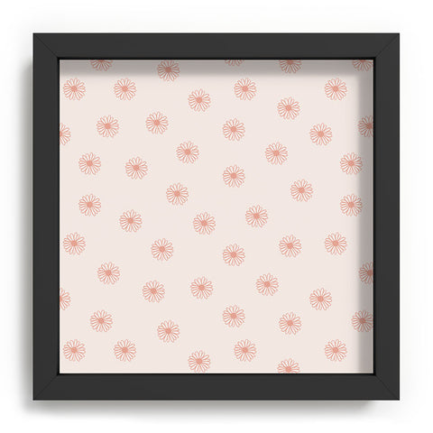 Menina Lisboa Pink Pastel Daisies Recessed Framing Square