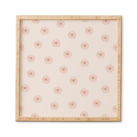 Menina Lisboa Pink Pastel Daisies Framed Wall Art