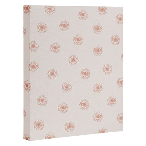 Menina Lisboa Pink Pastel Daisies Art Canvas