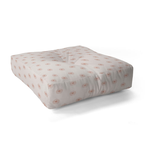 Menina Lisboa Pink Pastel Daisies Floor Pillow Square