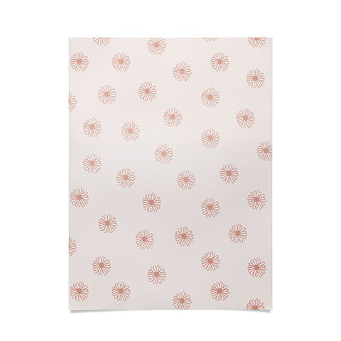 Menina Lisboa Pink Pastel Daisies Poster