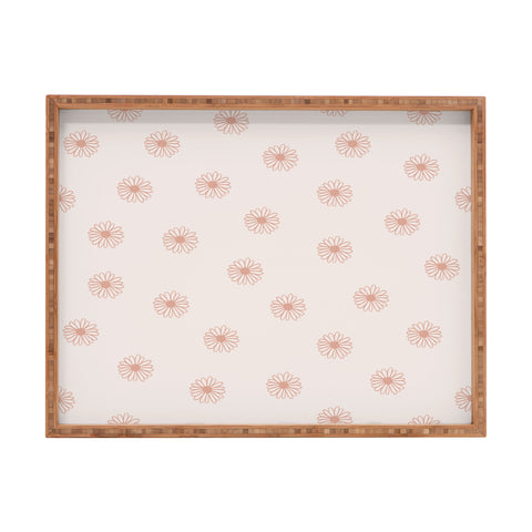 Menina Lisboa Pink Pastel Daisies Rectangular Tray