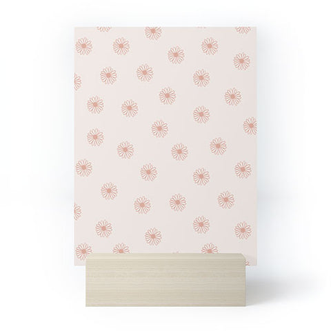 Menina Lisboa Pink Pastel Daisies Mini Art Print