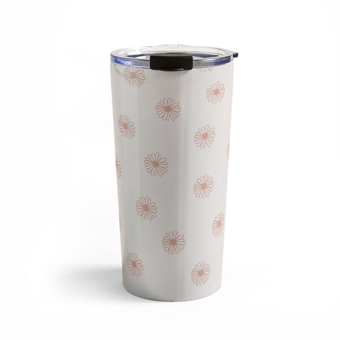 Menina Lisboa Pink Pastel Daisies Travel Mug