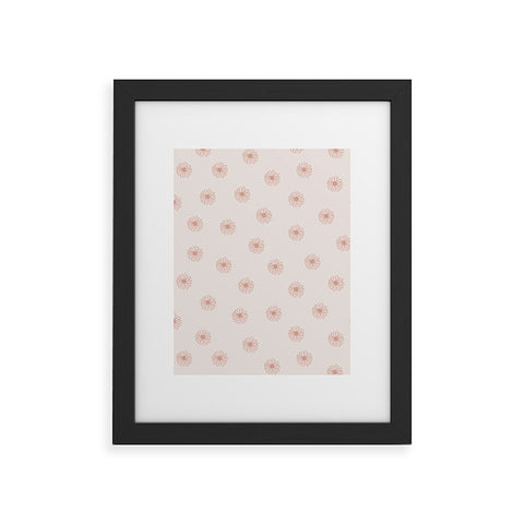 Menina Lisboa Pink Pastel Daisies Framed Art Print