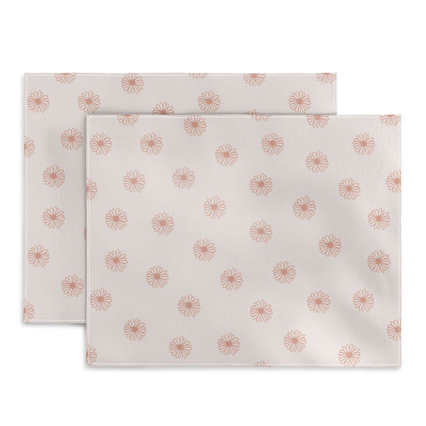 Menina Lisboa Pink Pastel Daisies Placemat