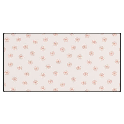 Menina Lisboa Pink Pastel Daisies Desk Mat