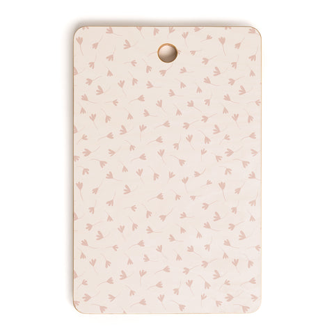 Menina Lisboa Pink Three Petal Flowers Cutting Board Rectangle