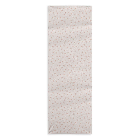 Menina Lisboa Pink Three Petal Flowers Yoga Towel