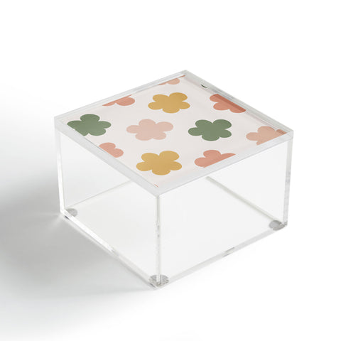 Menina Lisboa Pink Yellow Daisies Acrylic Box