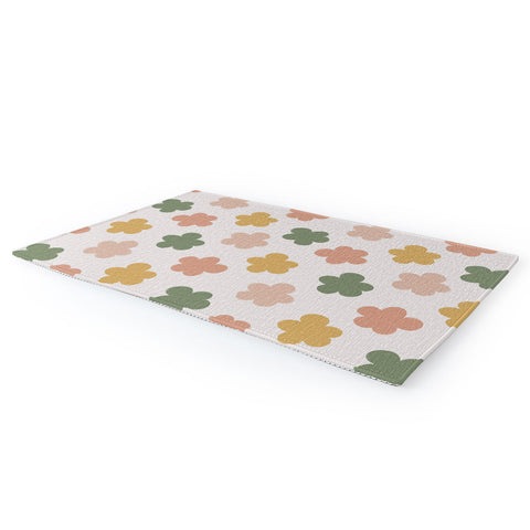 Menina Lisboa Pink Yellow Daisies Area Rug