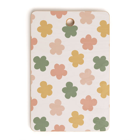 Menina Lisboa Pink Yellow Daisies Cutting Board Rectangle