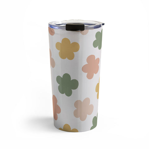 Menina Lisboa Pink Yellow Daisies Travel Mug