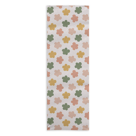 Menina Lisboa Pink Yellow Daisies Yoga Towel