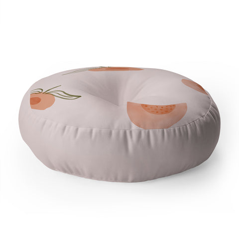 Menina Lisboa Ripe Peaches Floor Pillow Round