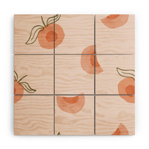 Menina Lisboa Ripe Peaches Wood Wall Mural