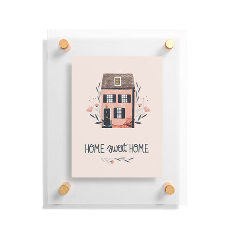 Menina Lisboa Rustic Blue Flowers Floating Acrylic Print