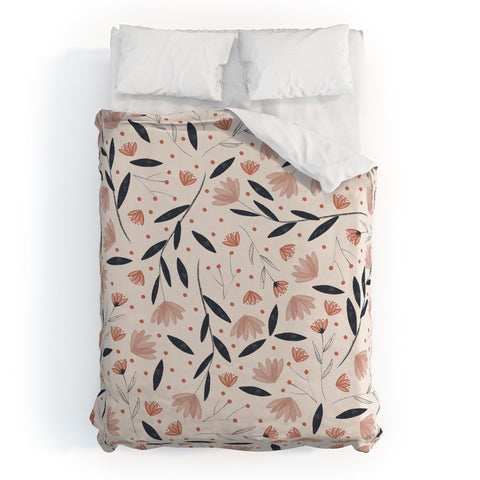Menina Lisboa Rustic Blue Flowers Duvet Cover