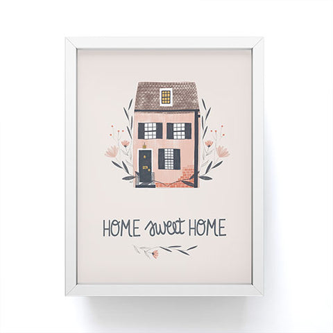 Menina Lisboa Rustic Blue Flowers Framed Mini Art Print