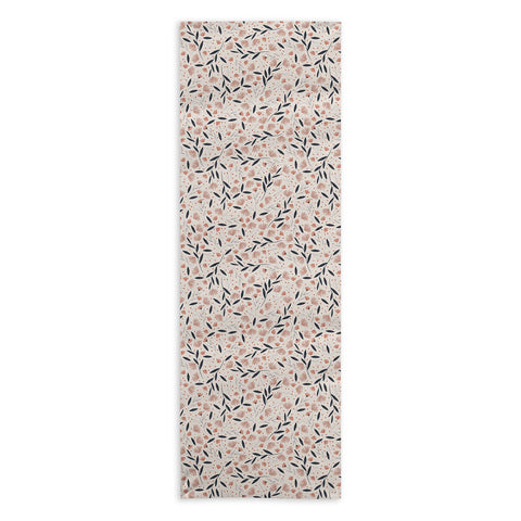 Menina Lisboa Rustic Blue Flowers Yoga Towel