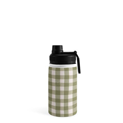 Menina Lisboa Rustic Green Plaid Water Bottle