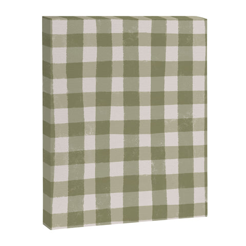 Menina Lisboa Rustic Green Plaid Art Canvas