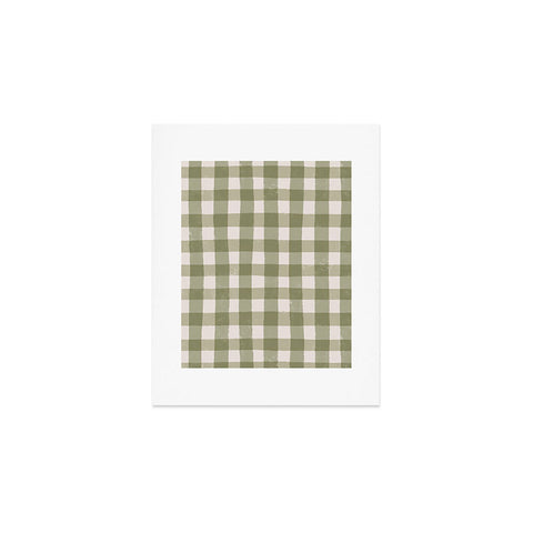 Menina Lisboa Rustic Green Plaid Art Print