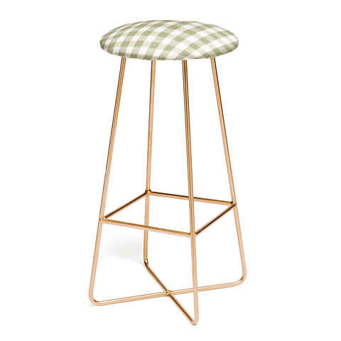 Menina Lisboa Rustic Green Plaid Bar Stool