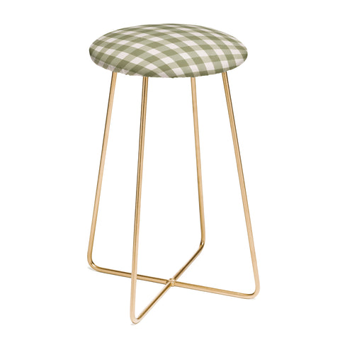 Menina Lisboa Rustic Green Plaid Counter Stool
