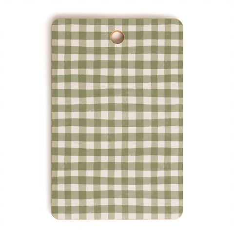 Menina Lisboa Rustic Green Plaid Cutting Board Rectangle