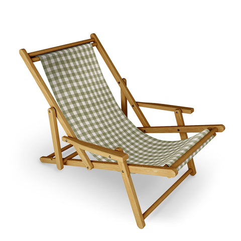 Menina Lisboa Rustic Green Plaid Sling Chair