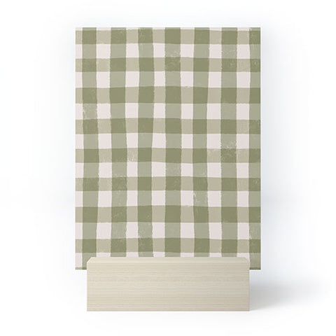 Menina Lisboa Rustic Green Plaid Mini Art Print