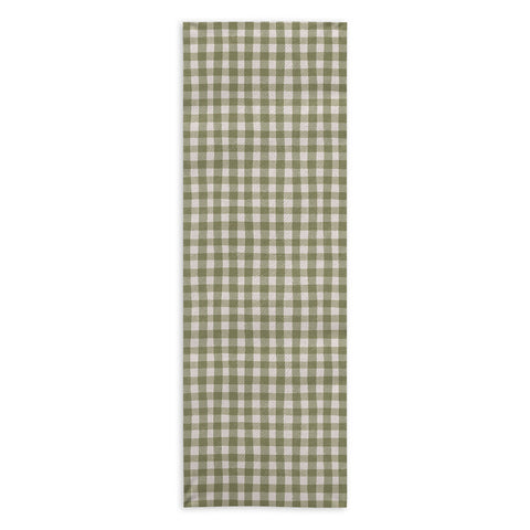 Menina Lisboa Rustic Green Plaid Yoga Towel