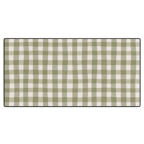 Menina Lisboa Rustic Green Plaid Desk Mat