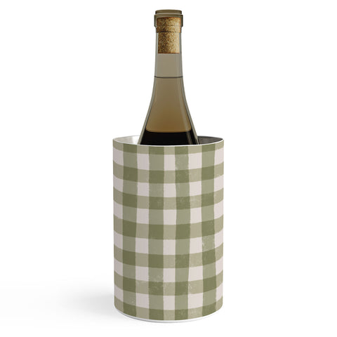 Menina Lisboa Rustic Green Plaid Wine Chiller